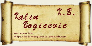 Kalin Bogičević vizit kartica